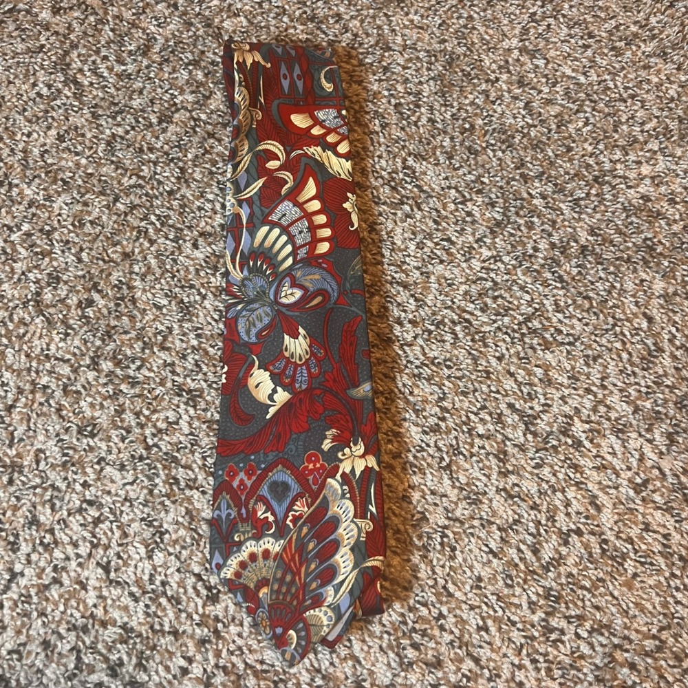 Christian Dior Necktie Floral Print Silk Designer Tie Mens‎ Fashion
